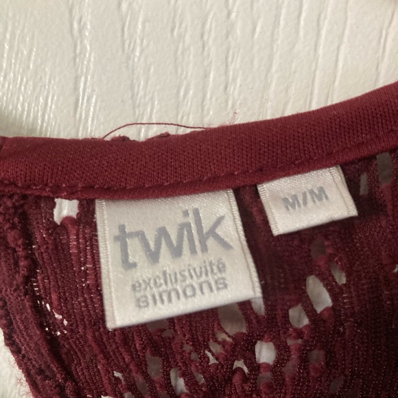 Burgundy twik by Simons dress - Picture 2 of 2